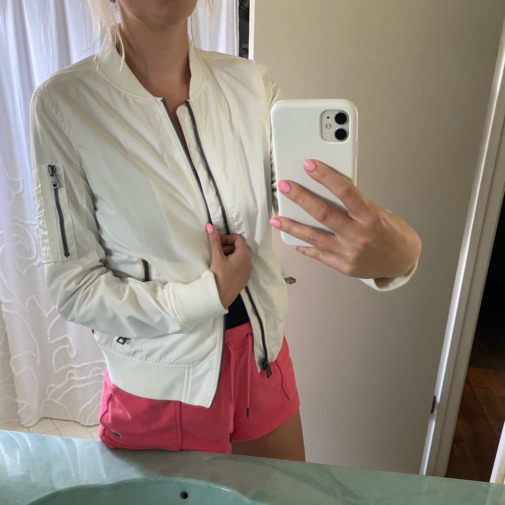 Levi Strauss white bomber jacket